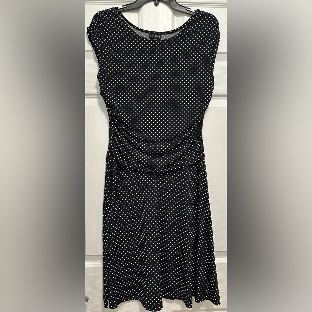 En Focus Petites Classic Polkadot Travel Dress
